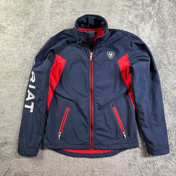 Ariat Jackets & Blazers - Ariat Women's M Softshell Jacket NCEA Championship Navy Red Equestrian Zip